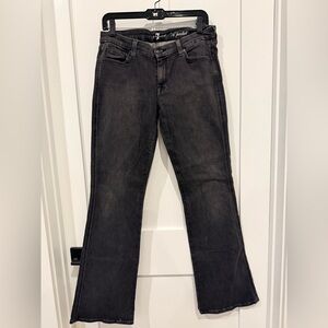7 For All Mankind Washed Black Flare Jeans